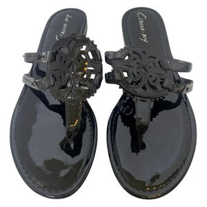 NWOT Circus NY by Sam Edelman Canyon Flats Sandals Women's 8.5 Black Patent